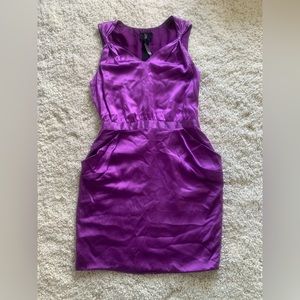 Poleci Purple Silk Dress